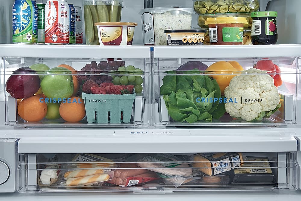Frigidaire - 36 in. Wide 27.8 Cu. Ft. French Door Refrigerator - Black Stainless Steel