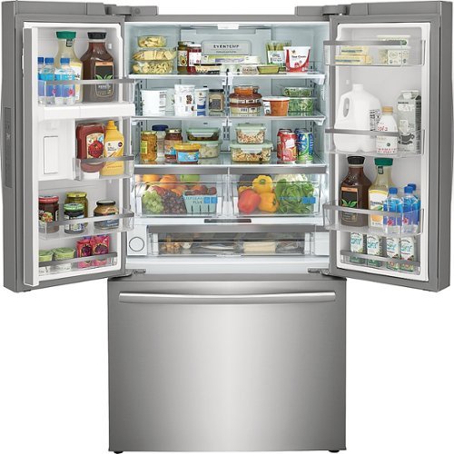 Frigidaire - Gallery 36 in. Wide 23.3 Cu. Ft. Counter-Depth French Door Refrigerator with Internal Water Dispenser - Smudge Proof Stainless Steel