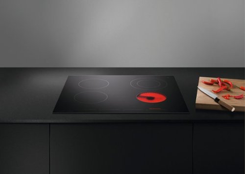 Fisher & Paykel - 24 in. Wide 4 Element Built-In Electric Ceramic Cooktop - Black
