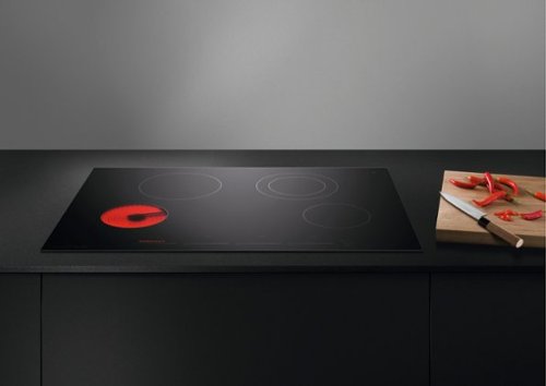 Fisher & Paykel - 30 in. Wide 4 Element Built-In Electric Ceramic Cooktop - Black