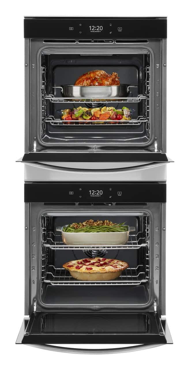 Whirlpool - 24 in. Built-In Double Electric Convection Wall Oven with WiFi - Stainless Steel
