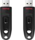 SANDISK - Ultra 64GB USB 3.0 Flash Drive with Hardware Encryption (2-Pack) - Black