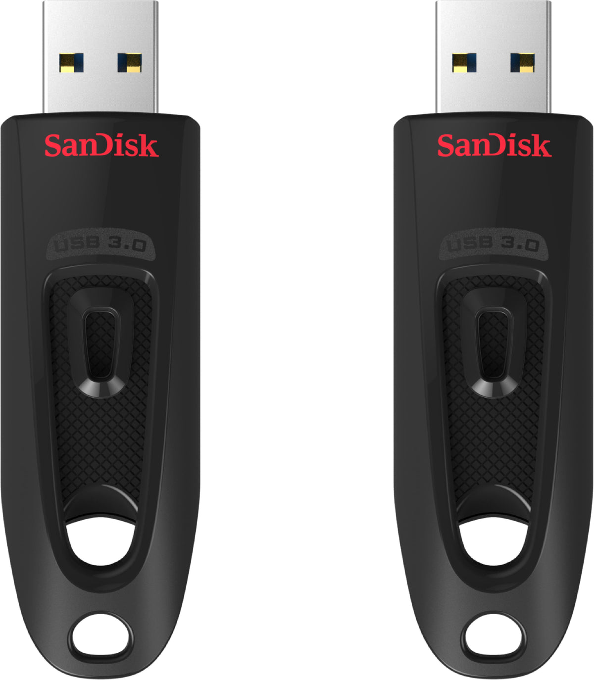 SANDISK - Ultra 64GB USB 3.0 Flash Drive with Hardware Encryption (2-Pack) - Black