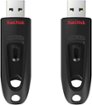 SANDISK - Ultra 64GB USB 3.0 Flash Drive with Hardware Encryption (2-Pack) - Black