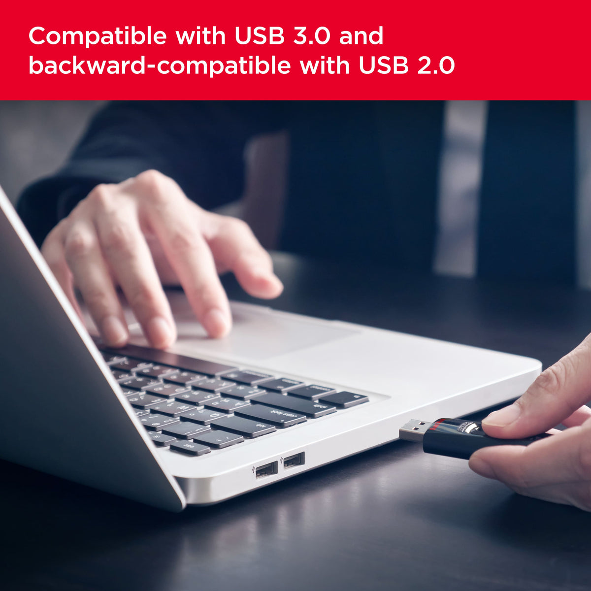 SANDISK - Ultra 64GB USB 3.0 Flash Drive with Hardware Encryption (2-Pack) - Black