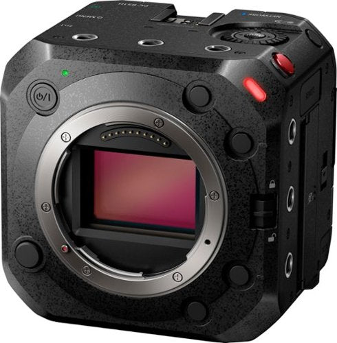 Panasonic - LUMIX Full-Frame Box-Style Live & Cinema Camera, 6K 24p / 5.9K 30p 10-bit Unlimited Video - DC-BS1H - Black