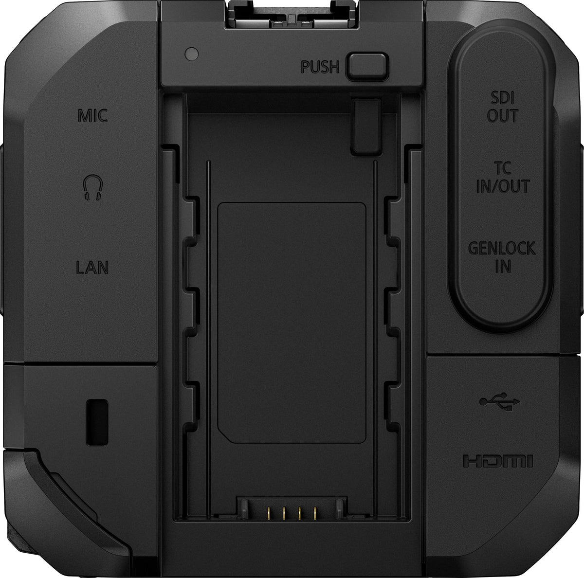 Panasonic - LUMIX Full-Frame Box-Style Live & Cinema Camera, 6K 24p / 5.9K 30p 10-bit Unlimited Video - DC-BS1H - Black
