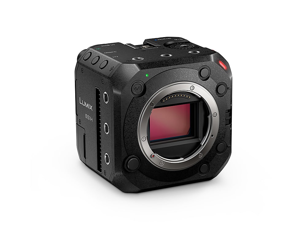 Panasonic - LUMIX Full-Frame Box-Style Live & Cinema Camera, 6K 24p / 5.9K 30p 10-bit Unlimited Video - DC-BS1H - Black