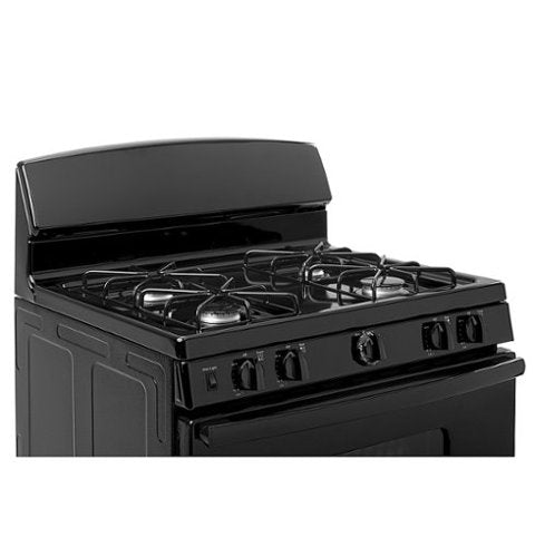 GE - 30 in. Wide 4 Burners 4.8 Cu. Ft. Freestanding Gas Range - Black
