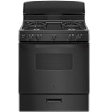 GE - 30 in. Wide 4 Burners 4.8 Cu. Ft. Freestanding Gas Range - Black