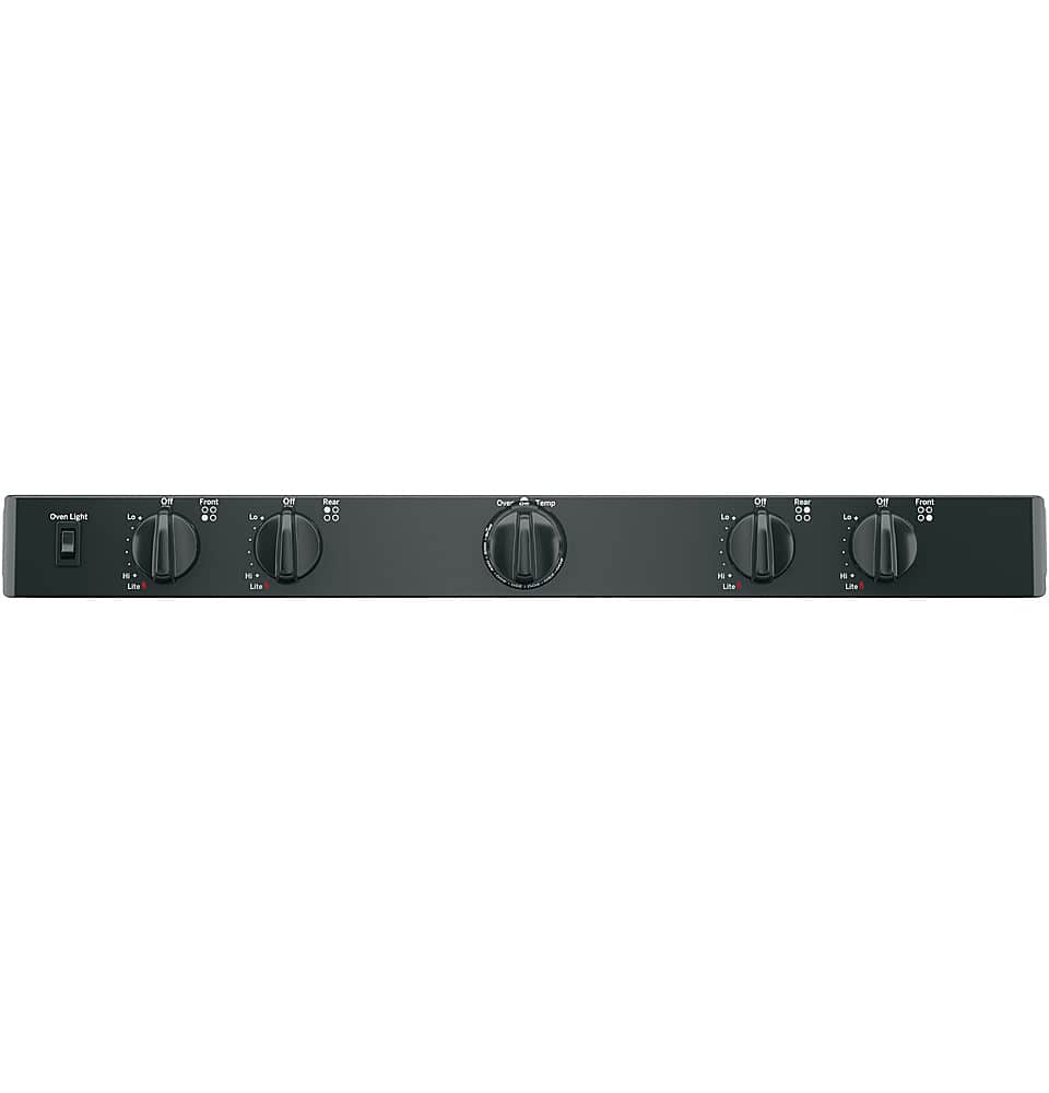 GE - 30 in. Wide 4 Burners 4.8 Cu. Ft. Freestanding Gas Range - Black