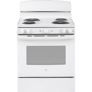 GE - 30 in. Wide 4 Elements 5.0 Cu. Ft. Freestanding Electric Range - White