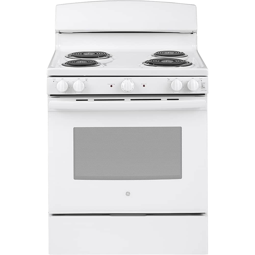 GE - 30 in. Wide 4 Elements 5.0 Cu. Ft. Freestanding Electric Range - White