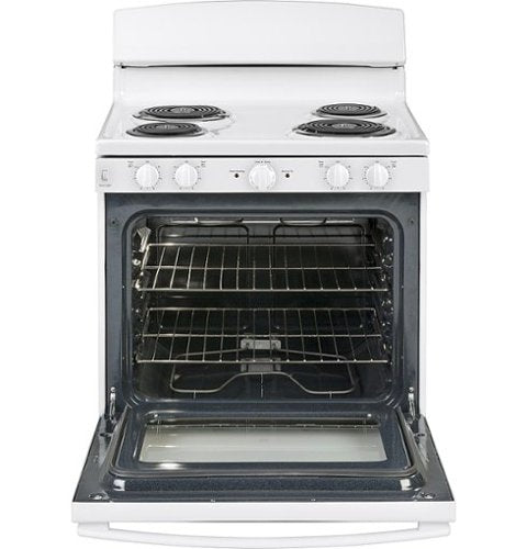 GE - 30 in. Wide 4 Elements 5.0 Cu. Ft. Freestanding Electric Range - White