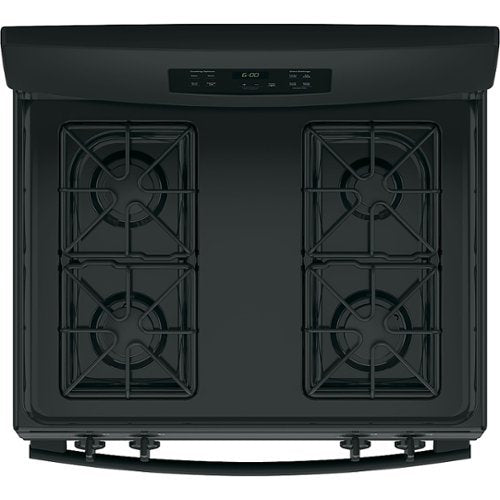 GE - 30 in. Wide 4 Burners 4.8 Cu. Ft. Freestanding Gas Range - Black