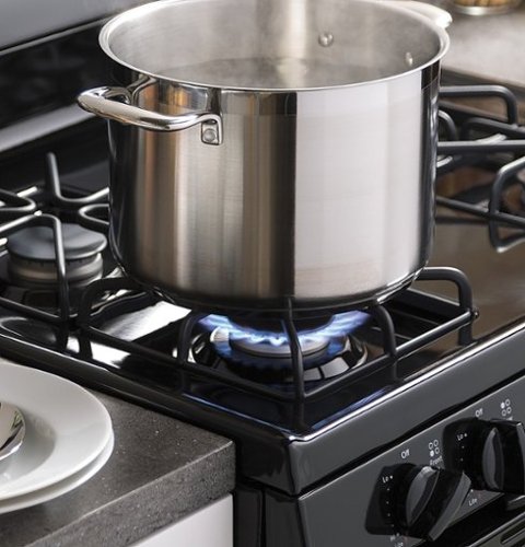 GE - 30 in. Wide 4 Burners 4.8 Cu. Ft. Freestanding Gas Range - Black