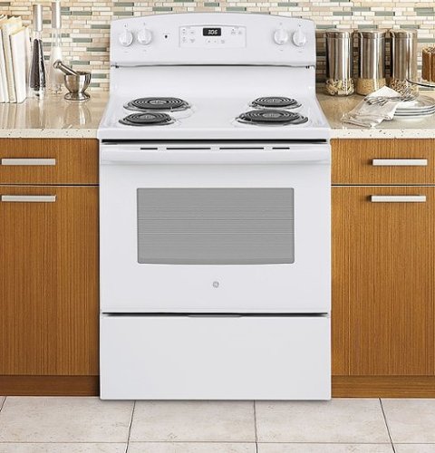 GE - 30 in. Wide 4 Elements 5.0 Cu. Ft. Freestanding Electric Range - White