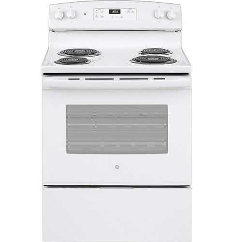 GE - 30 in. Wide 4 Elements 5.0 Cu. Ft. Freestanding Electric Range - White