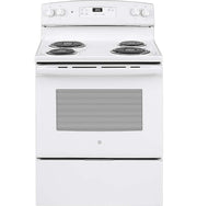 GE - 30 in. Wide 4 Elements 5.0 Cu. Ft. Freestanding Electric Range - White