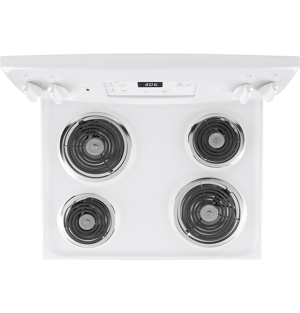 GE - 30 in. Wide 4 Elements 5.0 Cu. Ft. Freestanding Electric Range - White
