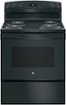 GE - 30 in. Wide 4 Elements 5.0 Cu. Ft. Freestanding Electric Range with Self-Cleaning and Porcelain-Enamel Cooktop Surface - Black