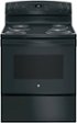 GE - 30 in. Wide 4 Elements 5.0 Cu. Ft. Freestanding Electric Range with Self-Cleaning and Porcelain-Enamel Cooktop Surface - Black
