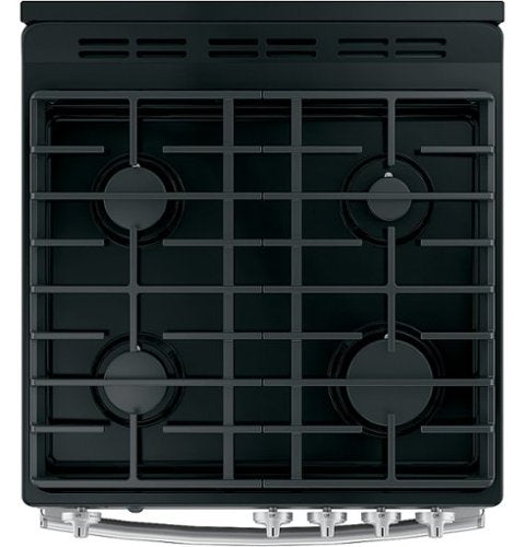 GE - 24 in. Wide 4 Burners 2.9 Cu. Ft. Freestanding Gas Range - Stainless Steel