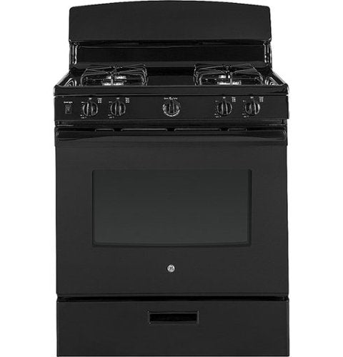 GE - 30 in. Wide 4 Burners 4.8 Cu. Ft. Freestanding Gas Range - Black