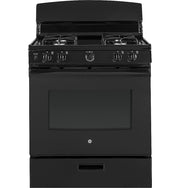 GE - 30 in. Wide 4 Burners 4.8 Cu. Ft. Freestanding Gas Range - Black