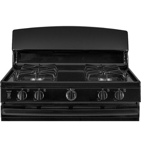 GE - 30 in. Wide 4 Burners 4.8 Cu. Ft. Freestanding Gas Range - Black