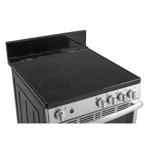 GE - 24 in. Wide 4 Elements 2.9 Cu. Ft. Freestanding Electric Range - Stainless Steel