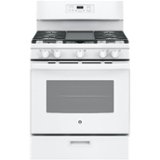 GE - 30 in. Wide 5 Burners 5.0 Cu. Ft. Freestanding Gas Range - White