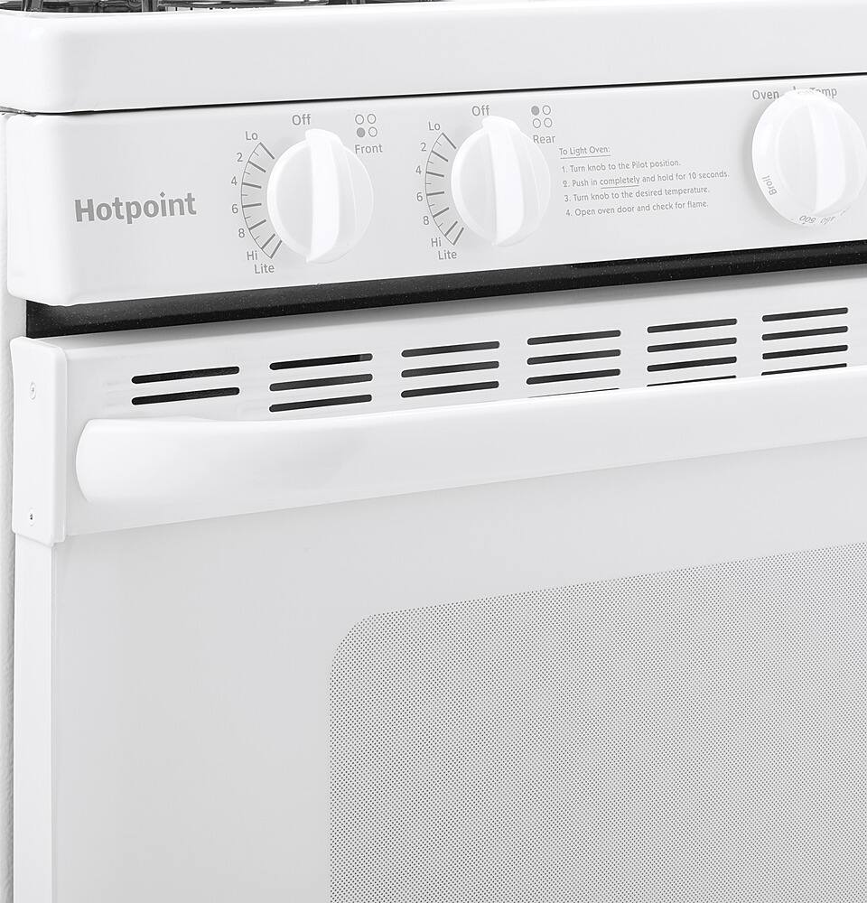 Hotpoint - 30 in. Wide 4 Burners 30 in. Wide 4 burner 4.8 Cu. Ft. Freestanding Gas Range - White