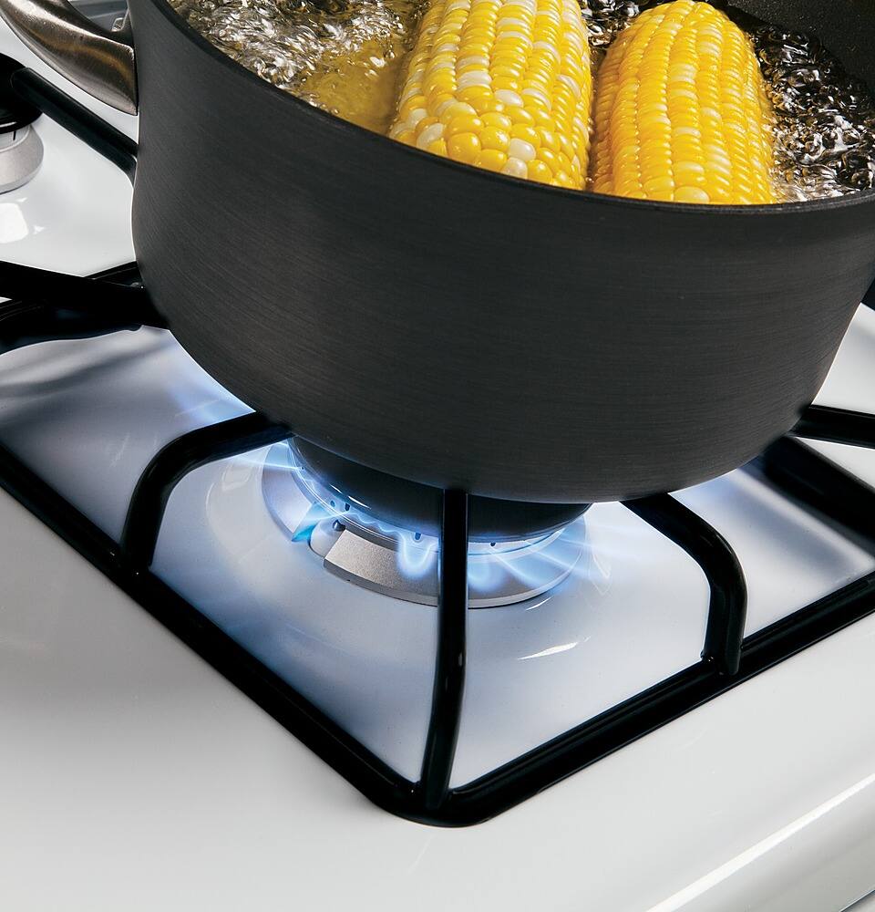 Hotpoint - 30 in. Wide 4 Burners 30 in. Wide 4 burner 4.8 Cu. Ft. Freestanding Gas Range - White