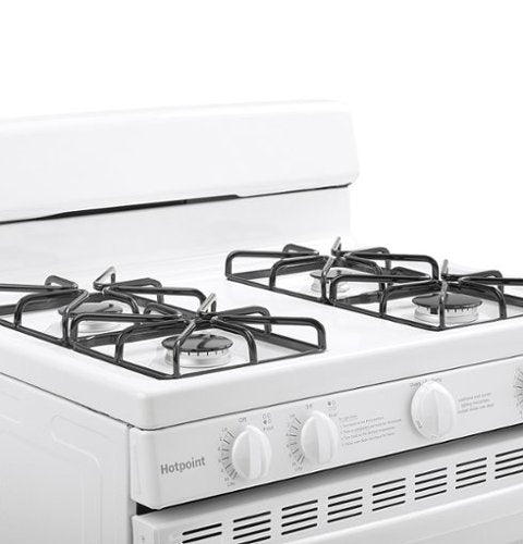 Hotpoint - 30 in. Wide 4 Burners 30 in. Wide 4 burner 4.8 Cu. Ft. Freestanding Gas Range - White