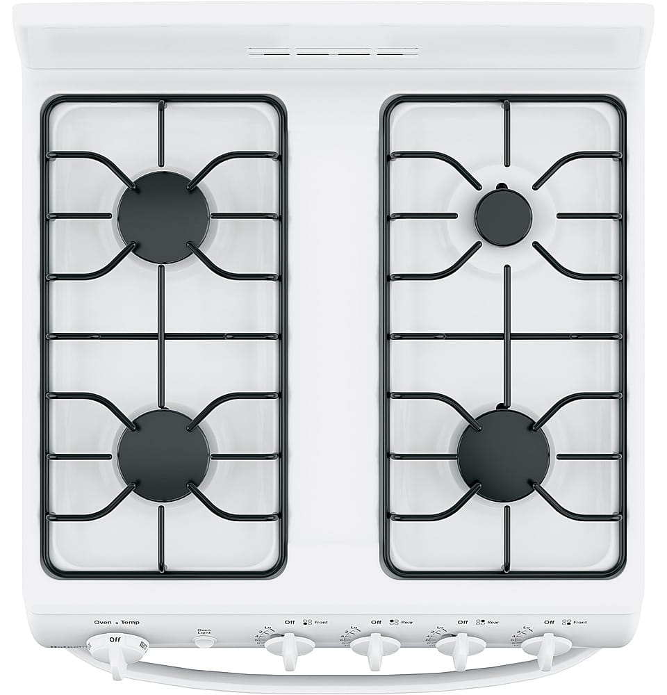 Hotpoint - 24 in. Wide 4 Burners 24 in. Wide 4 burner 2.9 Cu. Ft. Freestanding Gas Range - White