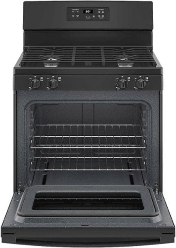 GE - 30 in. Wide 4 Burners 4.8 Cu. Ft. Freestanding Gas Range - Black
