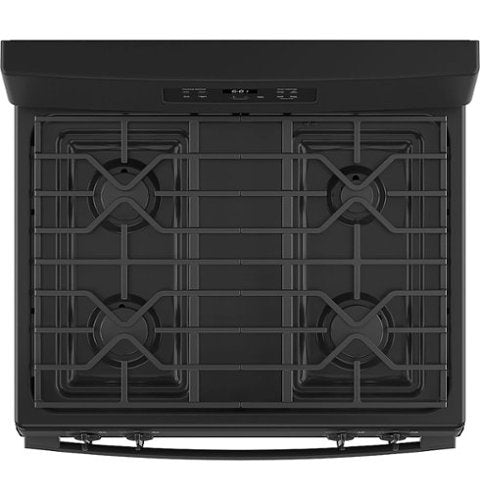 GE - 30 in. Wide 4 Burners 4.8 Cu. Ft. Freestanding Gas Range - Black