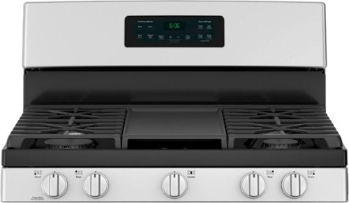 GE - 30 in. Wide 5 Burners 5.0 Cu. Ft. Freestanding Gas Range - Stainless Steel