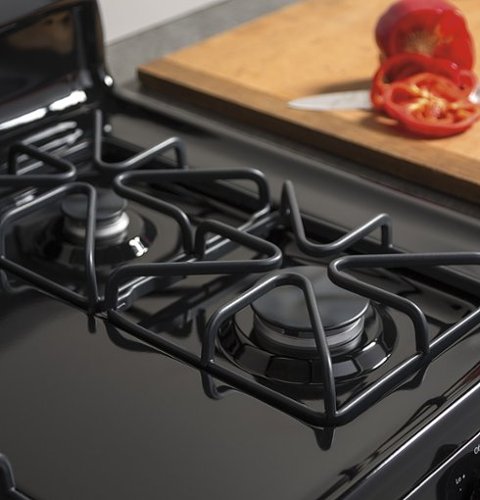 GE - 30 in. Wide 4 Burners 4.8 Cu. Ft. Freestanding Gas Range - Stainless Steel