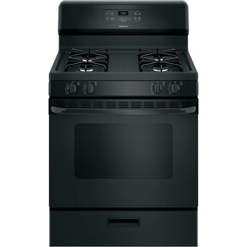 Hotpoint - 30 in. Wide 4 Burners 30 in. Wide 4 burner 4.8 Cu. Ft. Freestanding Gas Range - Black