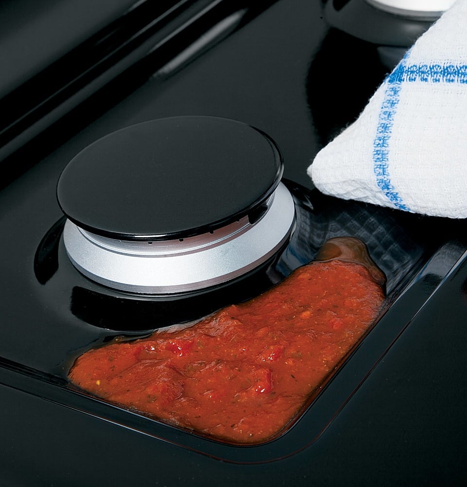 Hotpoint - 30 in. Wide 4 Burners 30 in. Wide 4 burner 4.8 Cu. Ft. Freestanding Gas Range - Black