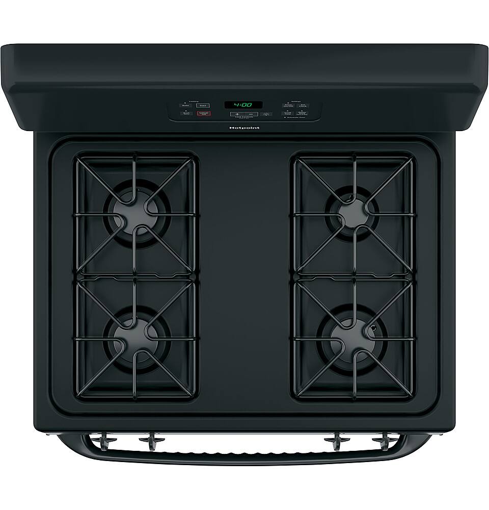 Hotpoint - 30 in. Wide 4 Burners 30 in. Wide 4 burner 4.8 Cu. Ft. Freestanding Gas Range - Black