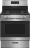 GE - 30 in. Wide 4 Burners 4.8 Cu. Ft. Freestanding Gas Range - Stainless Steel