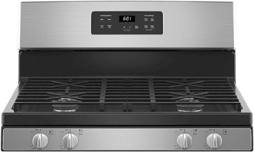 GE - 30 in. Wide 4 Burners 4.8 Cu. Ft. Freestanding Gas Range - Stainless Steel