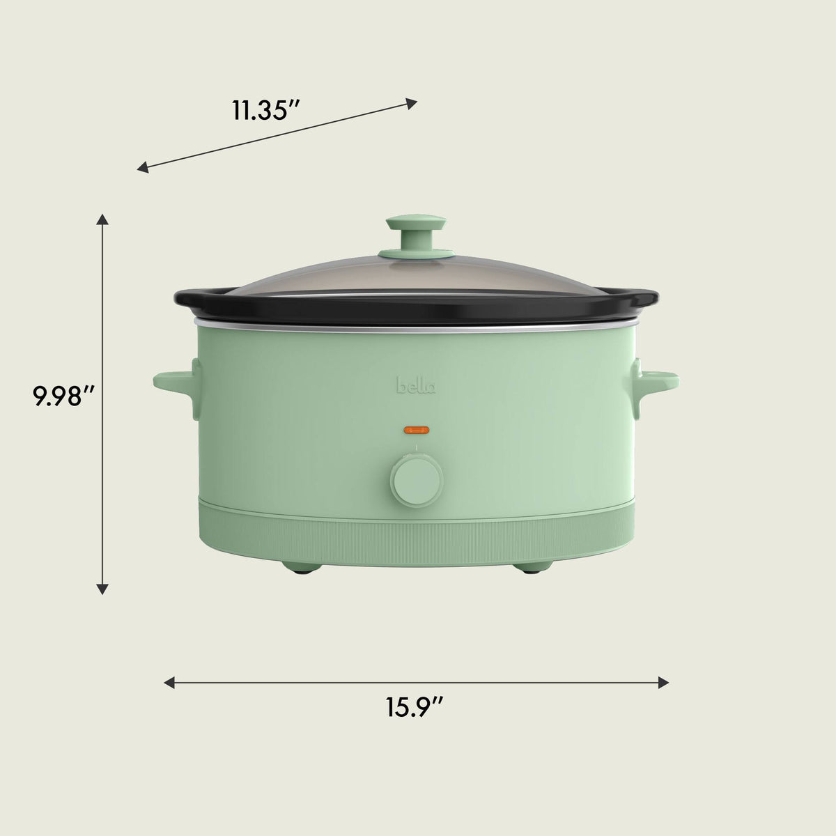 Bella - 6-qt. Manual Slow Cooker - Seaglass