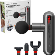 Sharper Image - Powerboost Move Deep Tissue Travel Percussion Massager - Gray