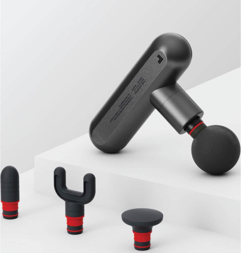 Sharper Image - Powerboost Move Deep Tissue Travel Percussion Massager - Gray