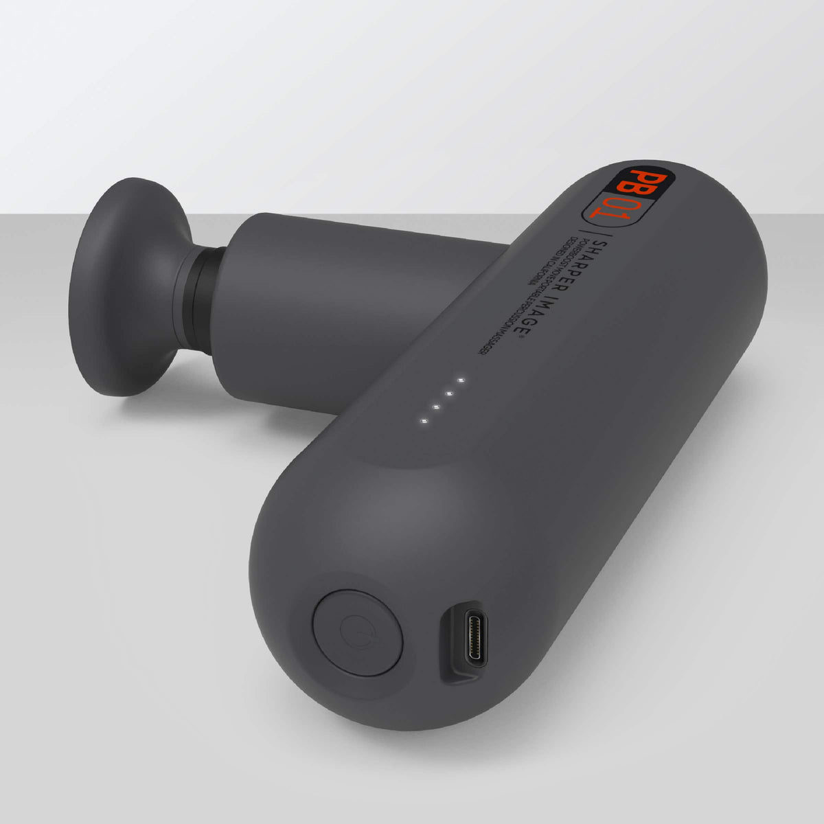 Sharper Image - Powerboost Move Deep Tissue Travel Percussion Massager - Gray