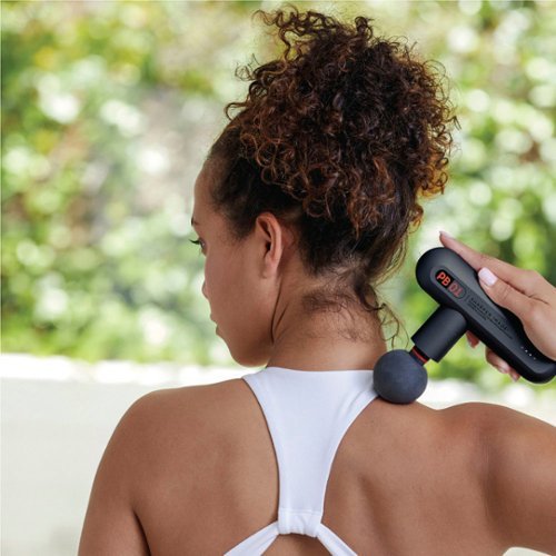 Sharper Image - Powerboost Move Deep Tissue Travel Percussion Massager - Gray
